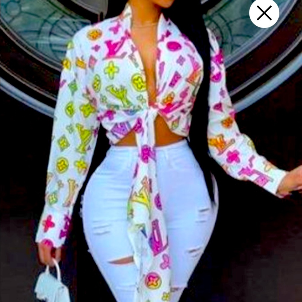 Luxury tie front blouse bundle